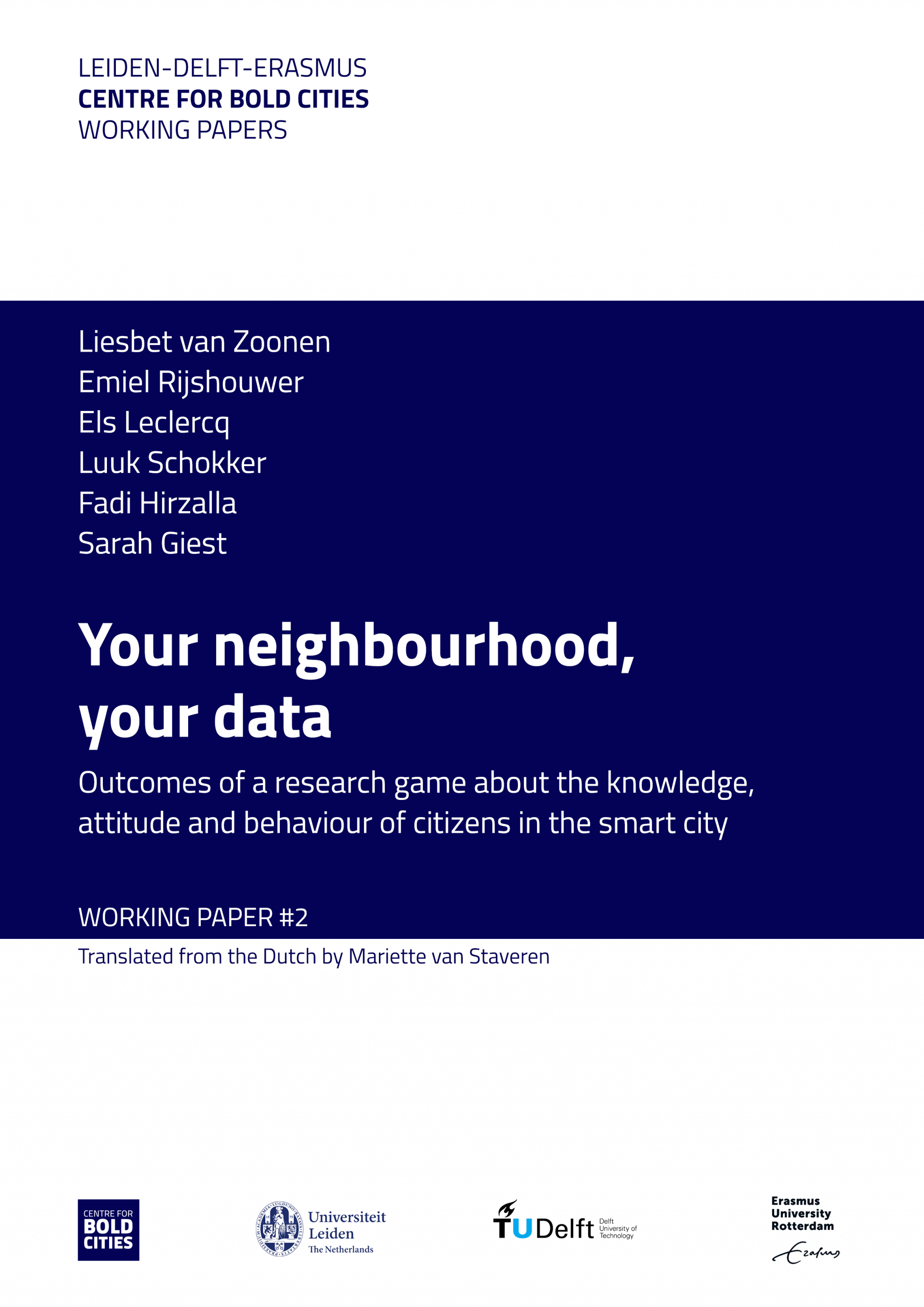 Working paper 2 - Your neighbourhood, your data