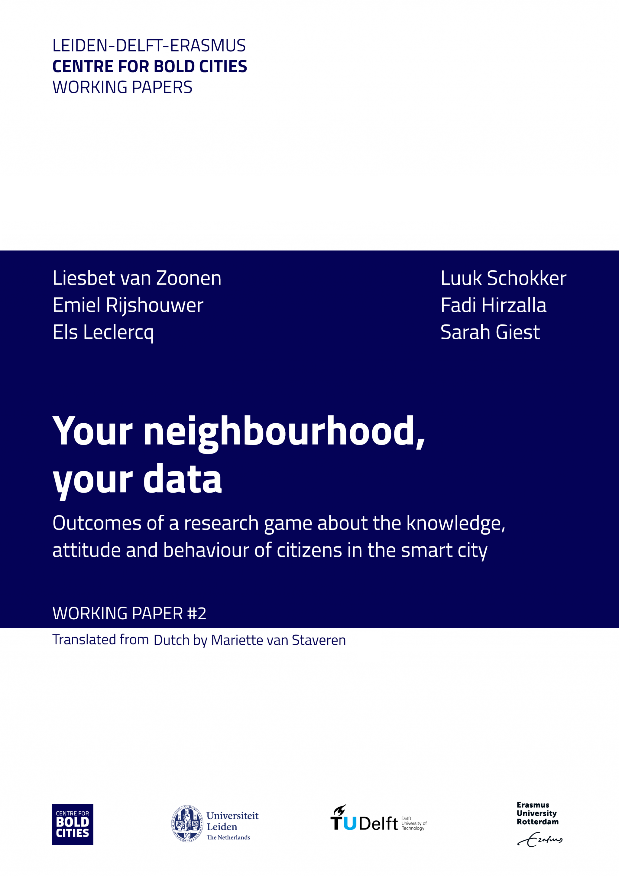 Working paper 2 - Your neighbourhood, your data
