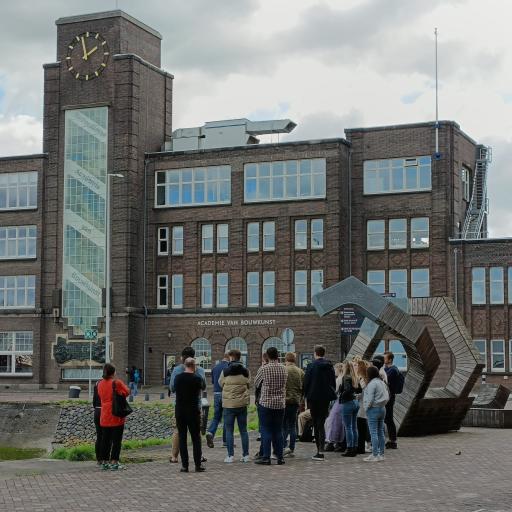 Students in front of RDM campus