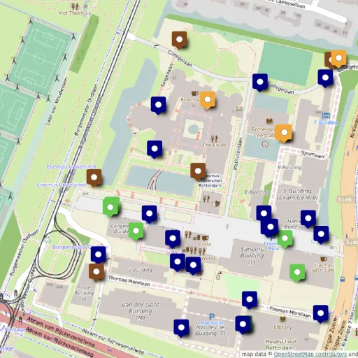 Map of cameras Campus Woudestein